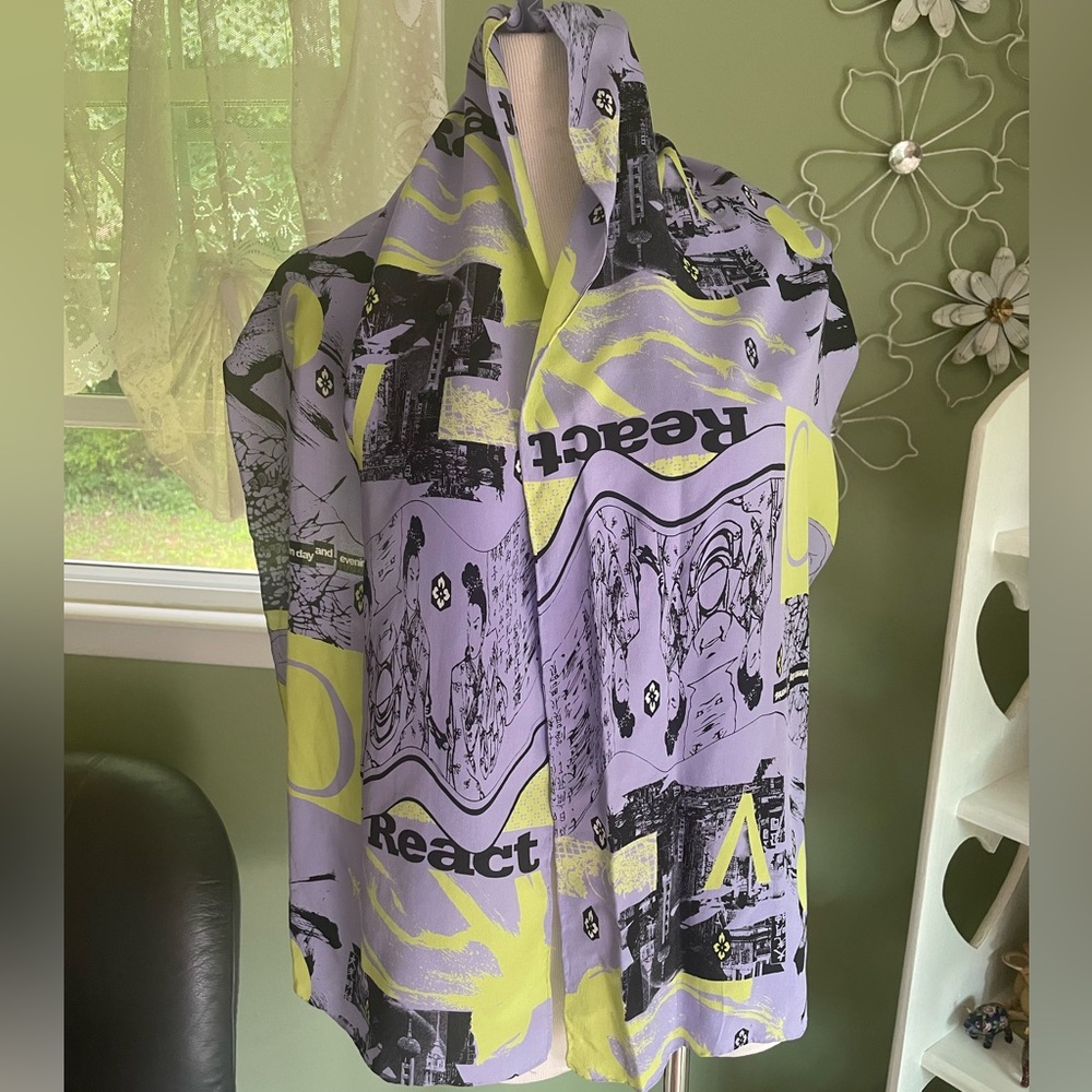 58X14 Vintage silk Scarf